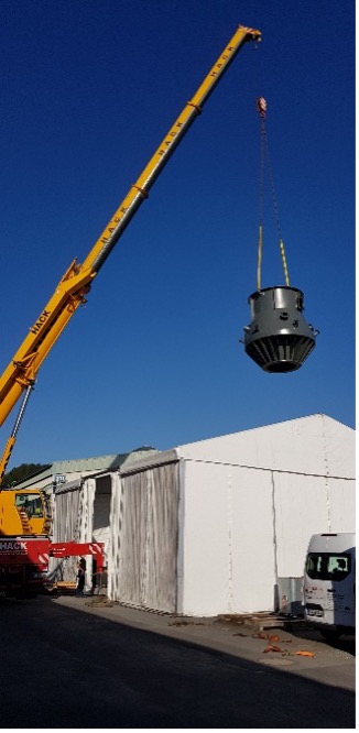 Demontage und Montage einer Quench in einer Müllverbrennungsanlage in Antwepen